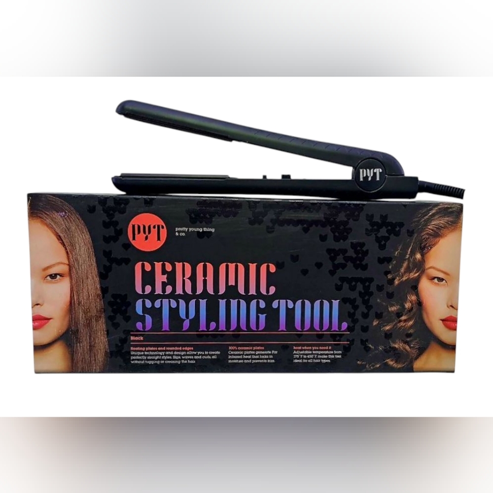 100% Ceramic Styling Tool, Black.  PYT2